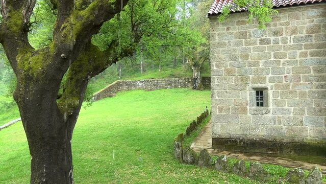 monastery of Sao Joao d Arga mosteiro e igreja de Sao Joao dArga. High quality 4k footage