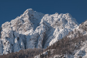 Winter scenery in the Julian Alps