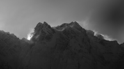 Obraz premium Winter scenery in the Julian Alps