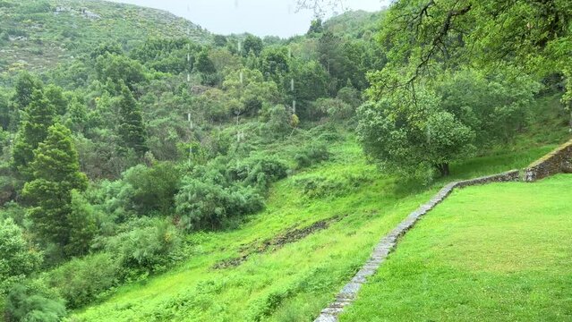 monastery of Sao Joao d Arga mosteiro e igreja de Sao Joao dArga. High quality 4k footage