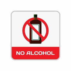 Obraz premium No Alcohol Icon : Healthcare Theme, Food and Drink Theme, Infographics and Other Graphic Related Assets.