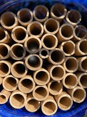 top view of a bundle of tubes