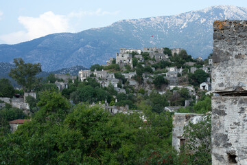 Obraz premium Kayaköy fethiye Turkey empty old houses