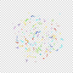 Color serpentine carnival red spiral ribbon curly