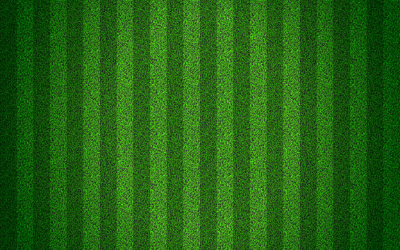 Green grass seamless texture on striped sport field. Astro turf pattern. Carpet or lawn top view. Vector background. Baseball, soccer, football or golf game. Fake plastic or fresh ground for game play