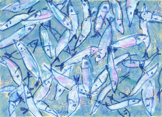 Fresh fish. Seafood. Fish market.