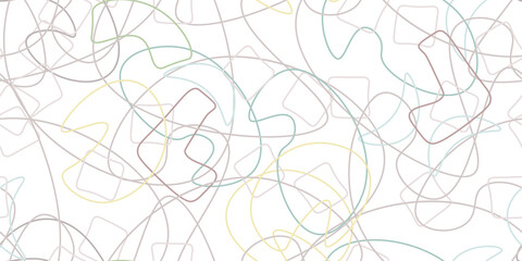 Chaotic Simple Seamless Pattern Textile One Line