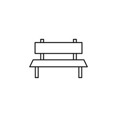 Chair, Seat Thin Line Icon Vector Illustration Logo Template. Suitable For Many Purposes.