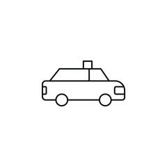 Cab, Taxi, Travel, Transportation Thin Line Icon Vector Illustration Logo Template. Suitable For Many Purposes.
