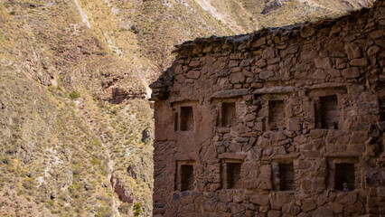 Ñaupay iglesia ancient inca house in the mountains, Cusco Peru