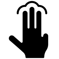 Three Finger Tap Icon
