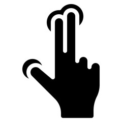 Two Finger And Thumb Tap Icon