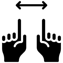 Two Hands Move Outwards Icon