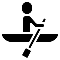 Canoeing Person Icon