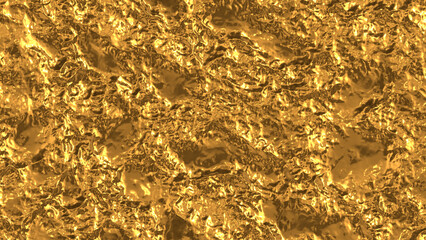 gold metal foil background 3d rendering
