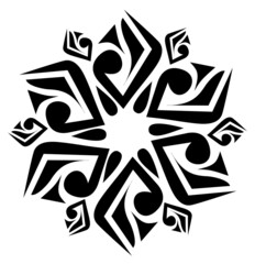 Black and White Star Shape