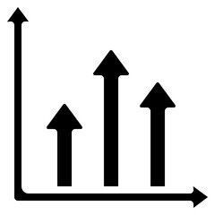 Fototapeta premium Arrow Chart Icon