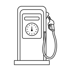 Gas, diesel or petrol station equipment. Gasoline pump nozzle icon. Refuel station for different vehicle
