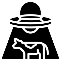UFO Taking Cow Icon