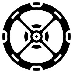 Obraz premium Circular Space Station Icon