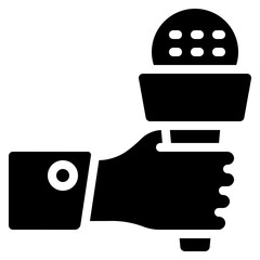 Handheld Microphone Icon