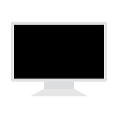 Computer monitor on white background