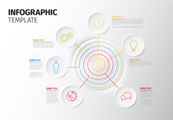 Vector Infographic template with circle target