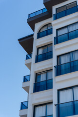 Fragment of a modern residential apartment, the concept of building a house.