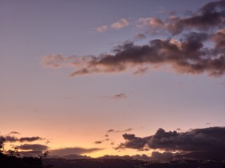 sunset in the mountains