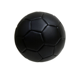 Black soccer ball isolated on white