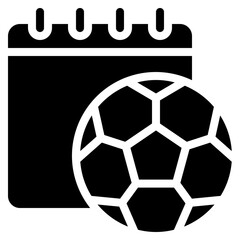 Fototapeta premium Football Game Date Icon