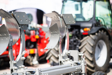 Plow machinery at the agricultural fair