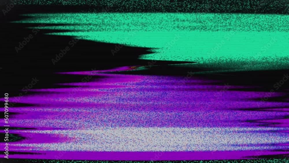 Aufkleber colored noise wavy lines flowing and flickering error screen abstract glitch background