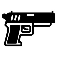 Handgun glyph icon