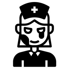 nurse glyph icon