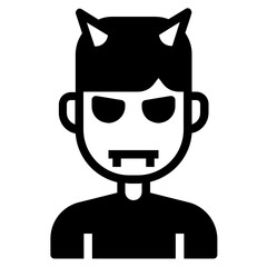 devil man glyph icon