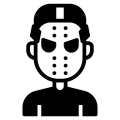 serial killer glyph icon