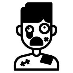 zombie glyph icon