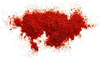 Red ground pepper. Chili pepper powder isolated on white background. - 507100624