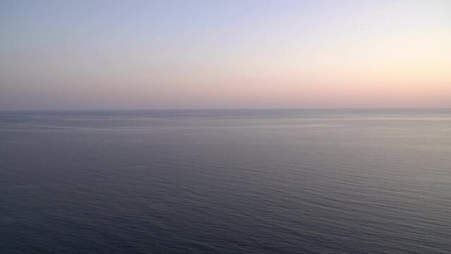Open sea in the evening, sea background. Sea panorama, aerial view