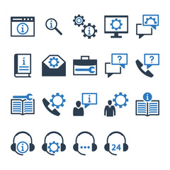 call center icon set - support icon set
