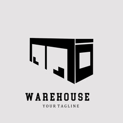 factory warehouse industrial logo vector illustration design