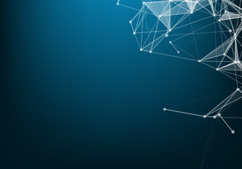 Abstract technology background. Network connection structure. Science background. Big data digital background. 3d vector Illustration.
