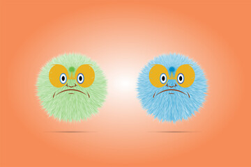 Cute characters in Halloween costumes, Cartoon Count Dracula, Witch, Pumpkin, Voodoo Doll, Egyptian Mummy, Bat Mouse, Vkelet, Garden Scarecrow, Scarecrow., Funny Costume Vector Illustration