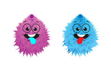 Set of cute characters in Bat Mouse,, Vkelet, Garden Scarecrow, Scarecrow. Funny Costume, Halloween costumes, Cartoon Count Dracula, Witch, Pumpkin, Voodoo Doll, Egyptian Mummy,  Vector Illustration