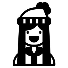 girl glyph icon