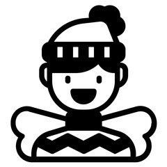 angel glyph icon