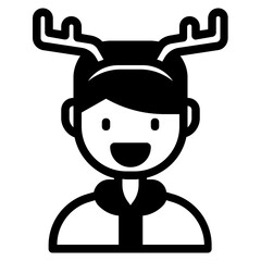 reindeer glyph icon