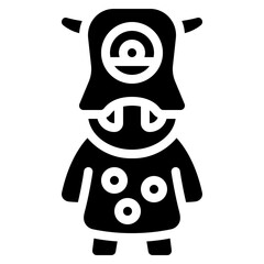 Hippo Face Monster Icon
