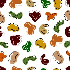 flat abstract shape seamless pattern for fabric